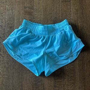 Lululemon Hotty Hot Shorts in light (aqua) blue. Size 4